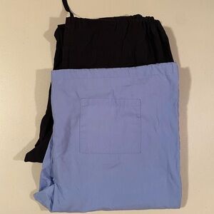 Black and Blue Scrub Bottoms